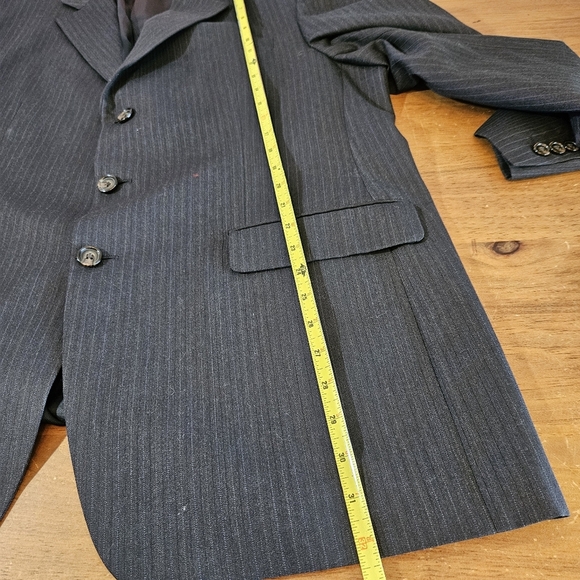 Ralph Lauren Blue Label Men's 100% Wool Blazer Sport Coat Jacket Size 44R  Gray - Picture 4 of 11